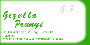 gizella prunyi business card